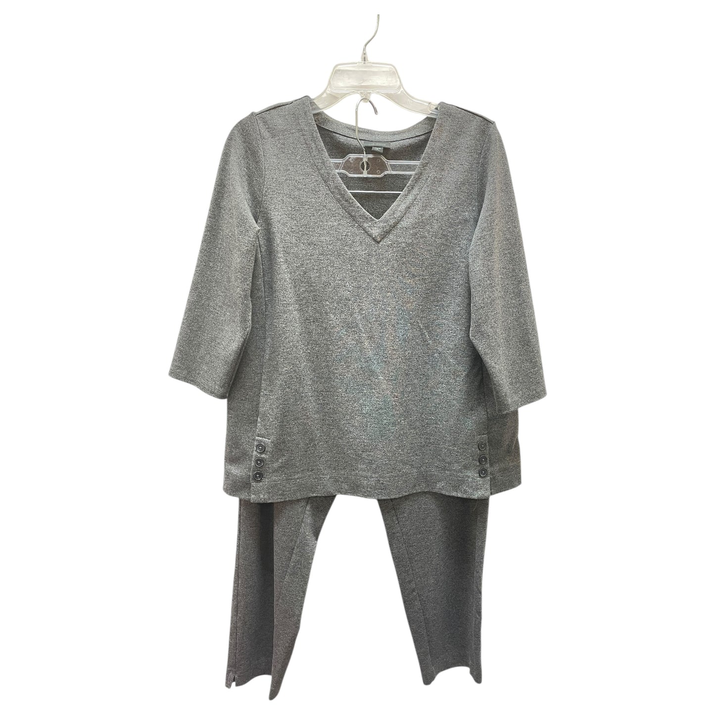 Athletic Pants 2Pc By J. Jill In Black & Grey