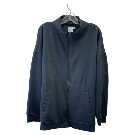 Athletic Jacket By Daisy Fuentes In Black, Size:3X