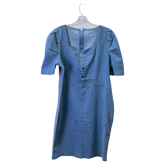 Dress Casual Midi By Cme In Blue, Size:2X