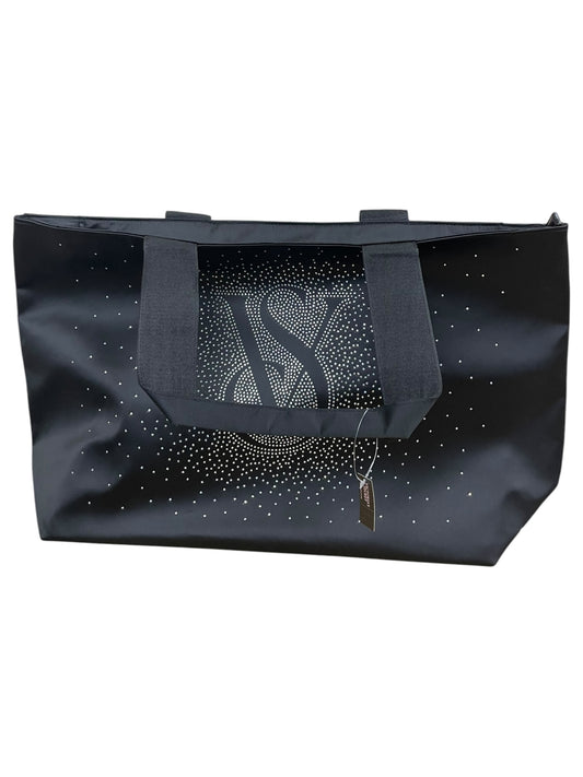 Tote By Victorias Secret In Black & Silver, Size:Large