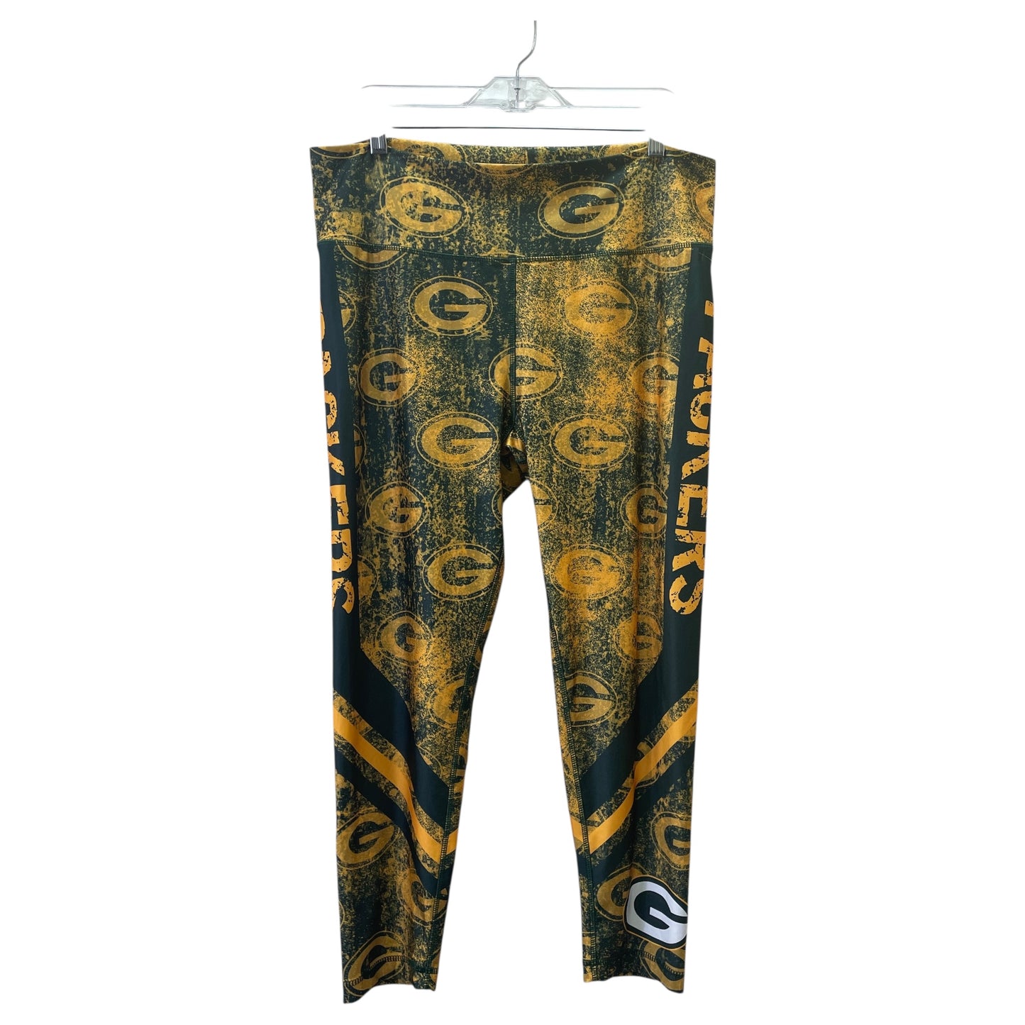 Athletic Leggings By Nfl In Yellow, Size:Xxl