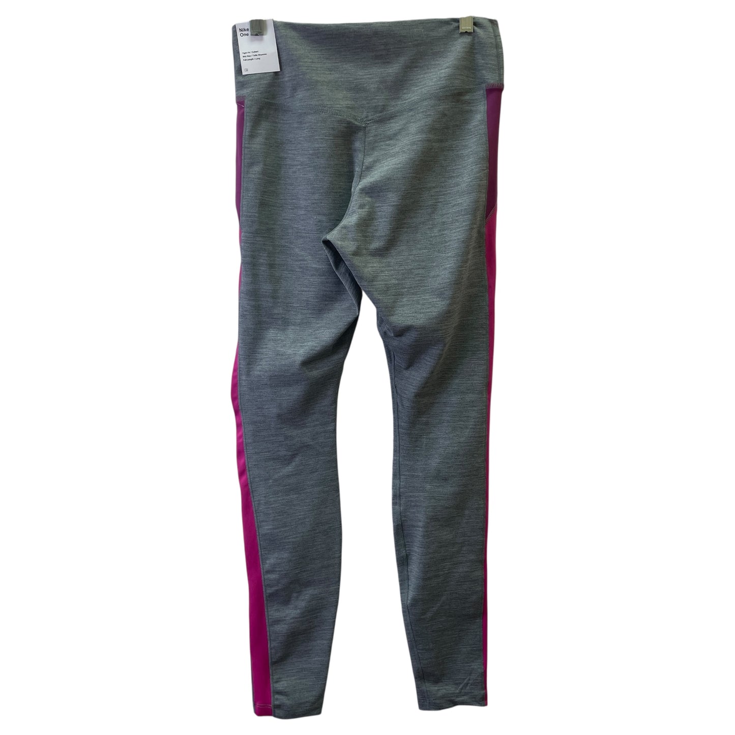 Athletic Leggings By Nike In Grey, Size:M