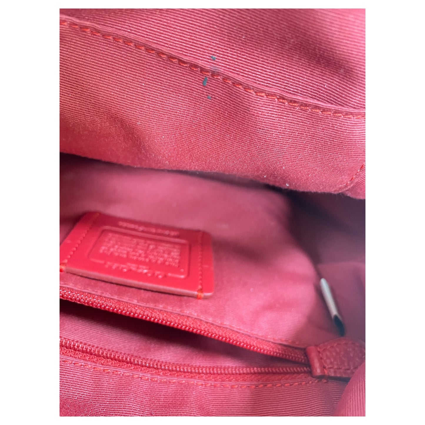 Handbag Designer By Coach In Red, Size:Small