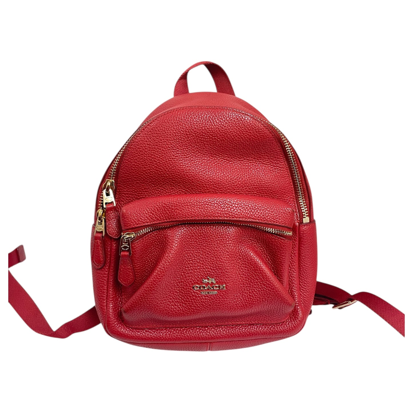 Handbag Designer By Coach In Red, Size:Small