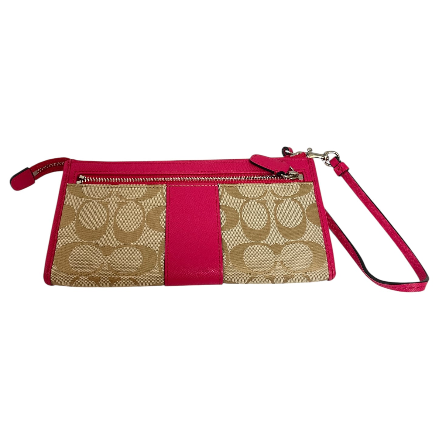 Wristlet Designer By Coach In Pink & Tan, Size:Medium