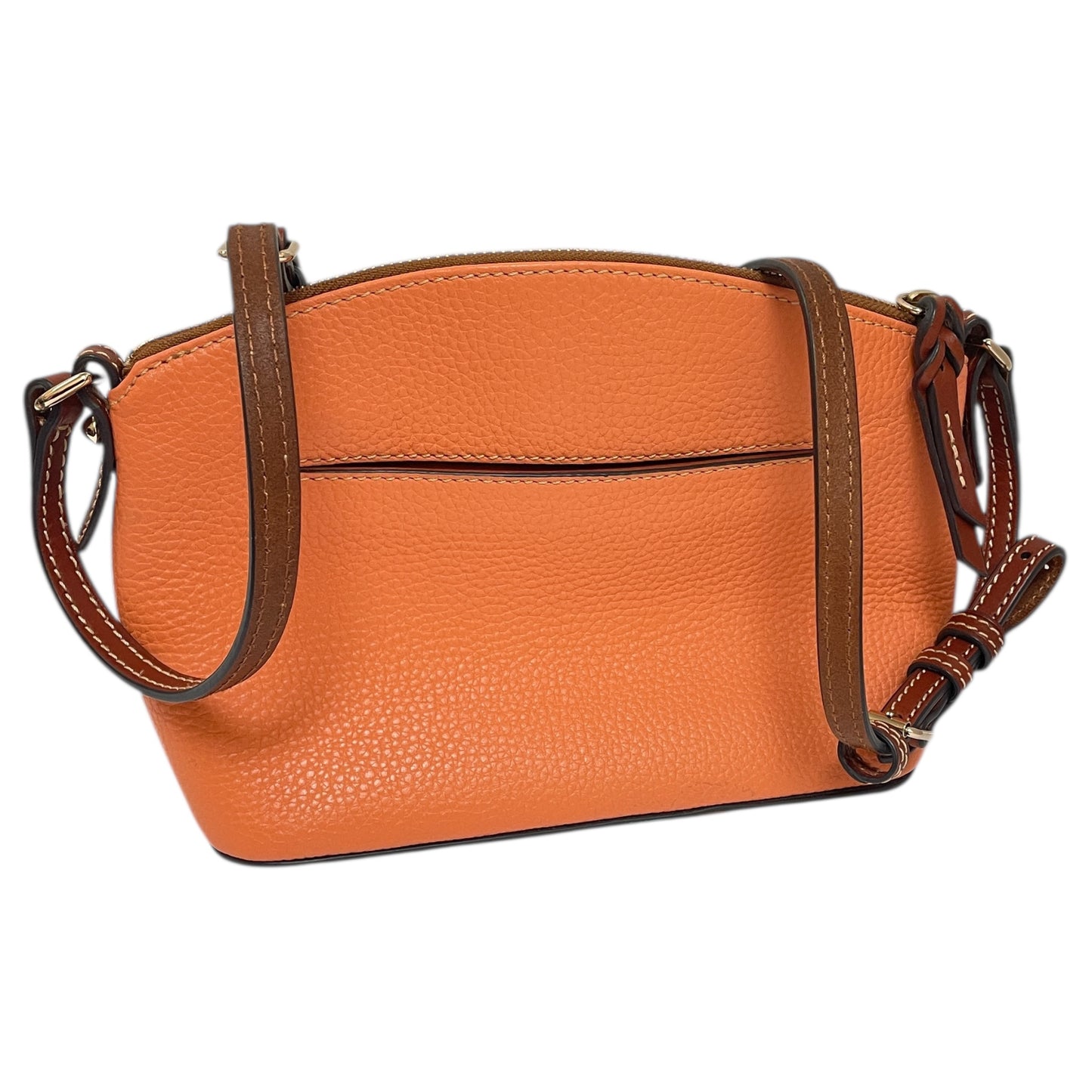 Crossbody Designer By Dooney And Bourke In Brown & Orange, Size:Medium