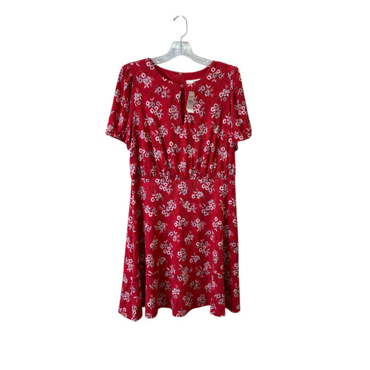 Dress Casual Short By Loft In Red & White, Size:M