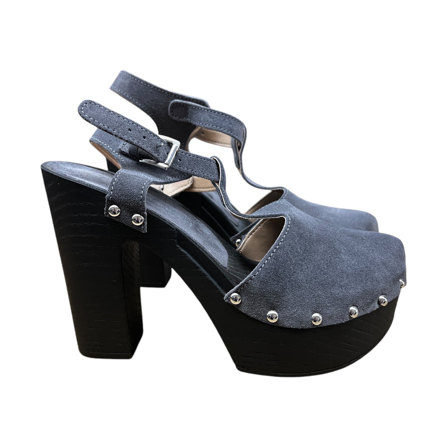 Shoes Heels Platform By Charles David In Grey, Size:7