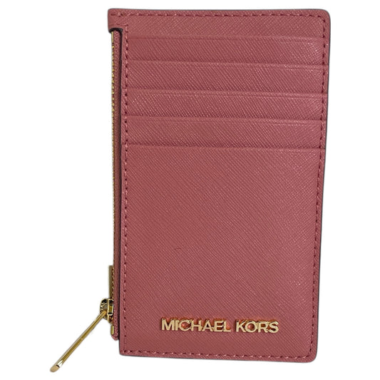 Id/Card Holder Designer By Michael Kors In Pink