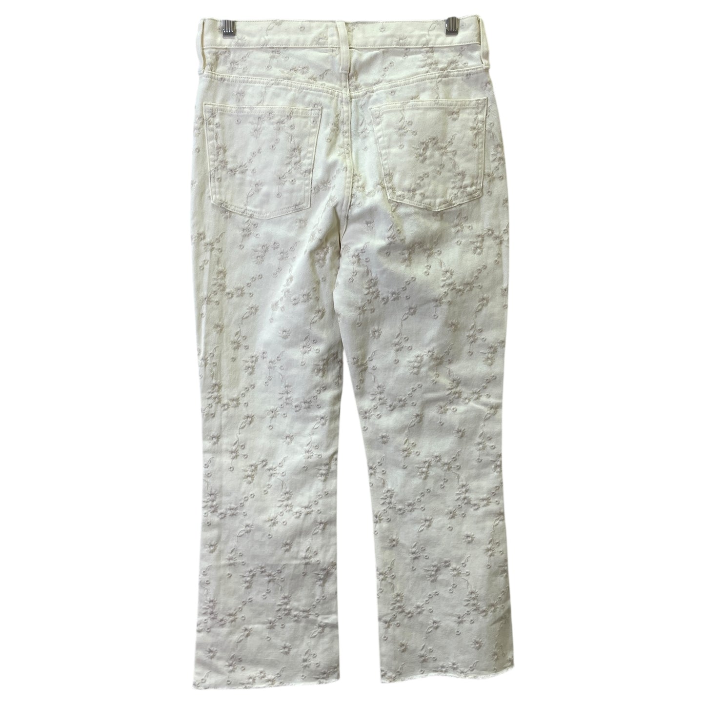 Jeans Straight By J. Crew In Cream Denim, Size:4