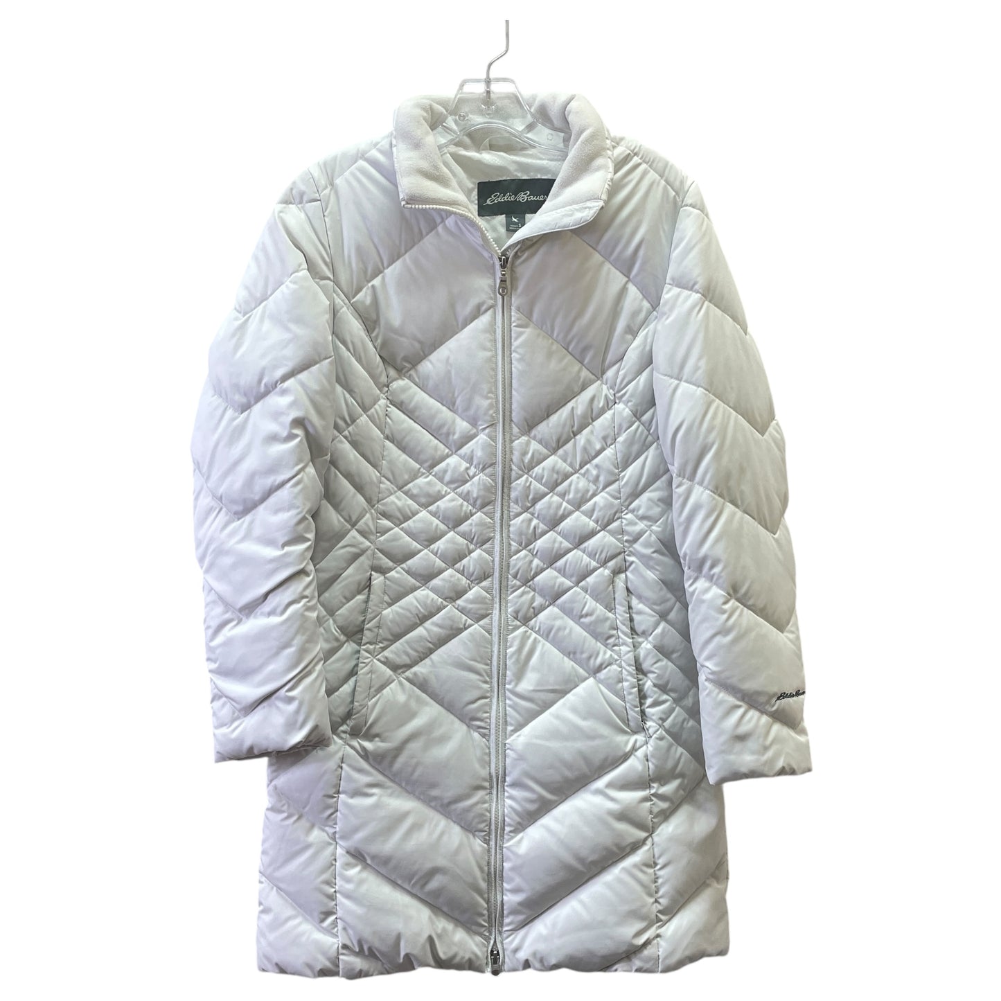 Coat Puffer & Quilted By Eddie Bauer In White, Size:S