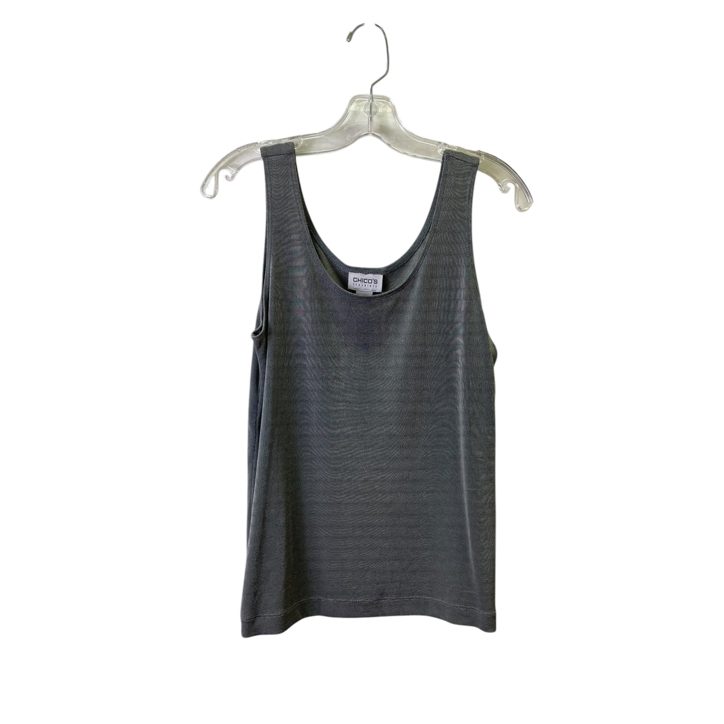 Top Sleeveless By Chicos In Grey, Size:S