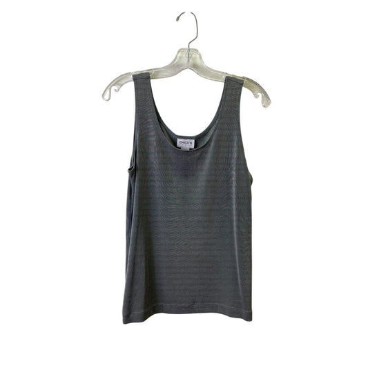 Top Sleeveless By Chicos In Grey, Size:S