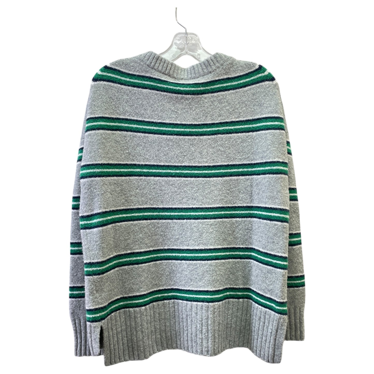Sweater By J. Crew In Green & Grey, Size:S