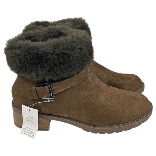 Boots Ankle Heels By Cmc In Brown, Size:9