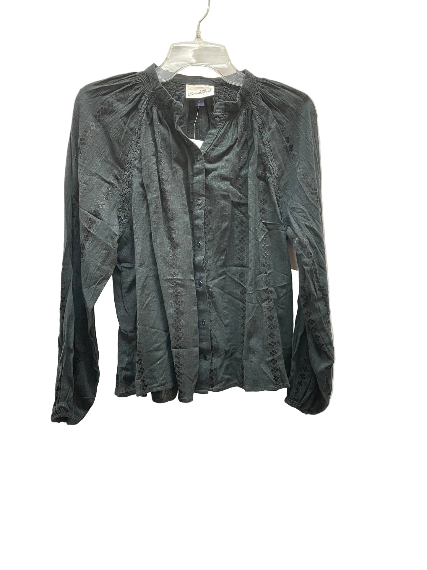 Top Ls By Universal Thread In Black, Size:S