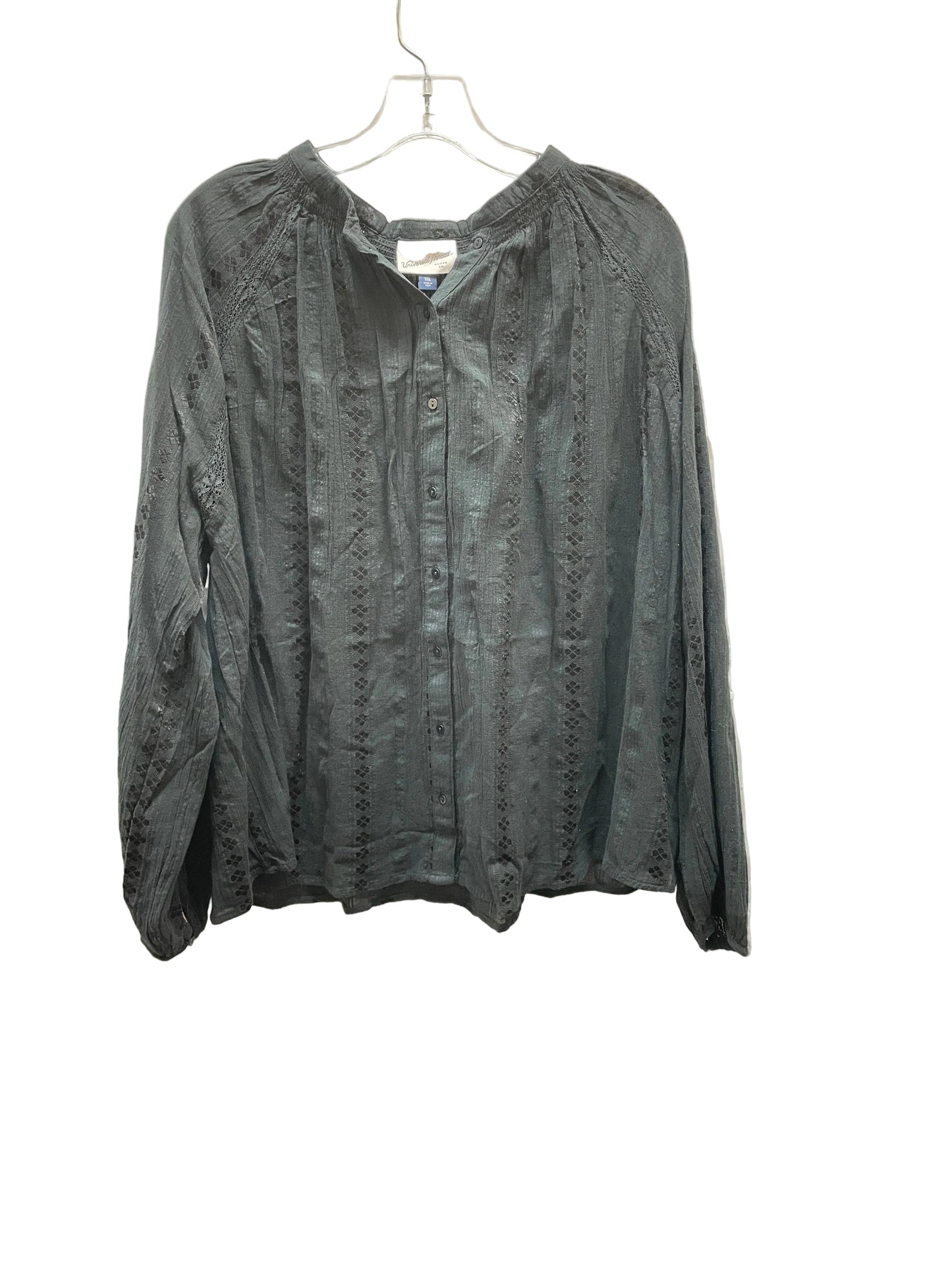 Top Ls By Universal Thread In Black, Size:Xxl