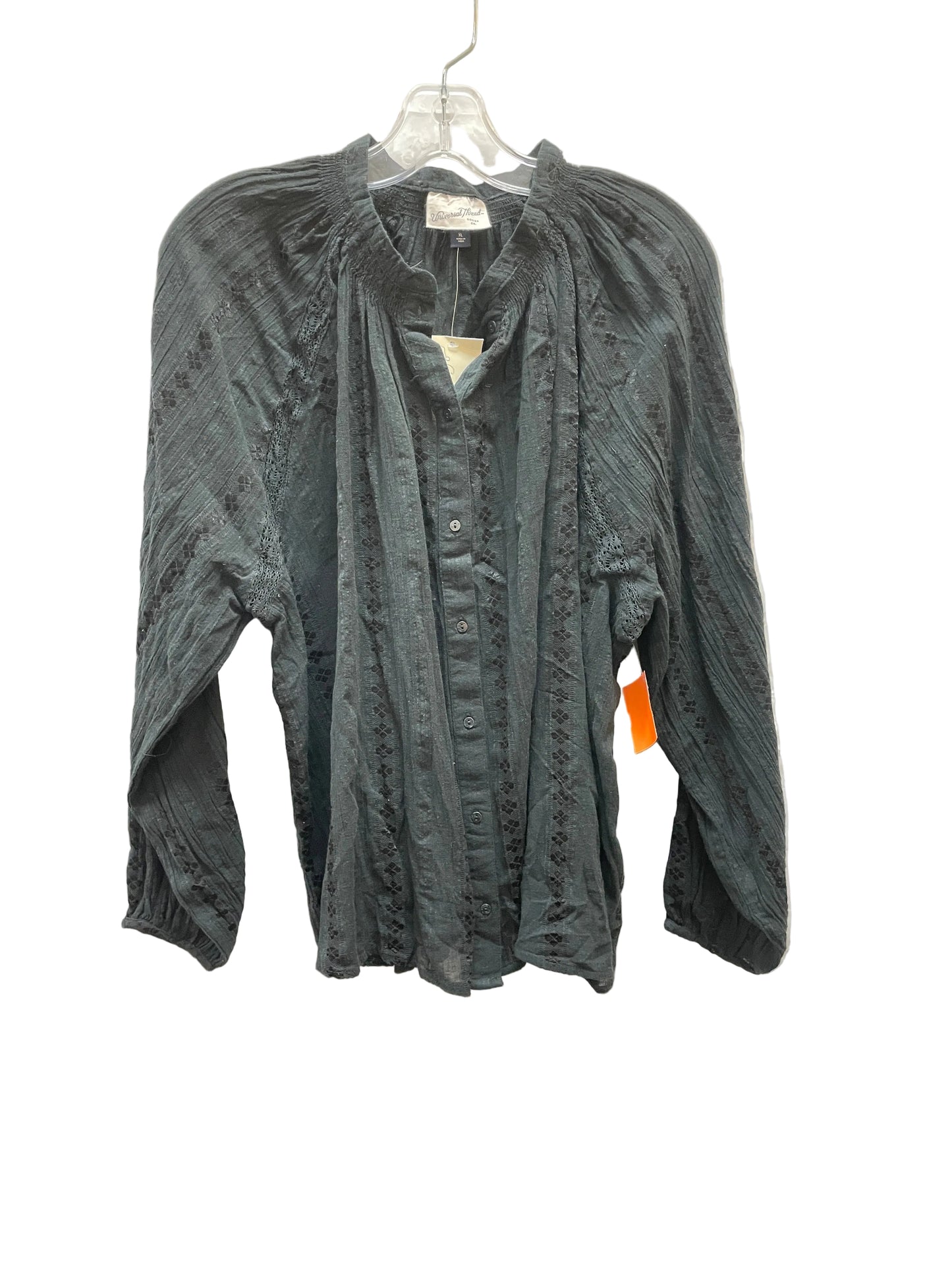 Top Ls By Universal Thread In Black, Size:Xl