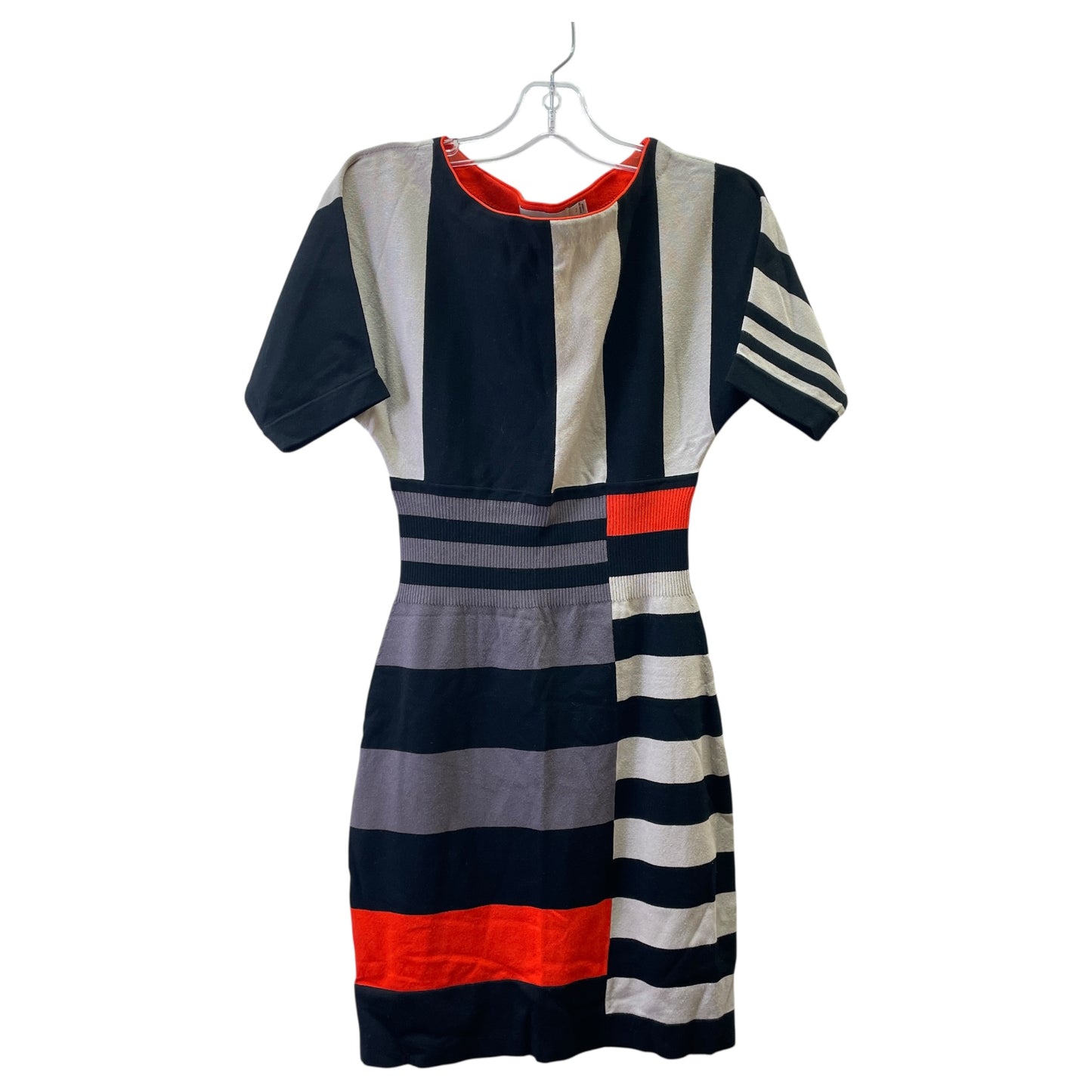 Dress Work By Karen Millen In Black & Tan, Size:Xs