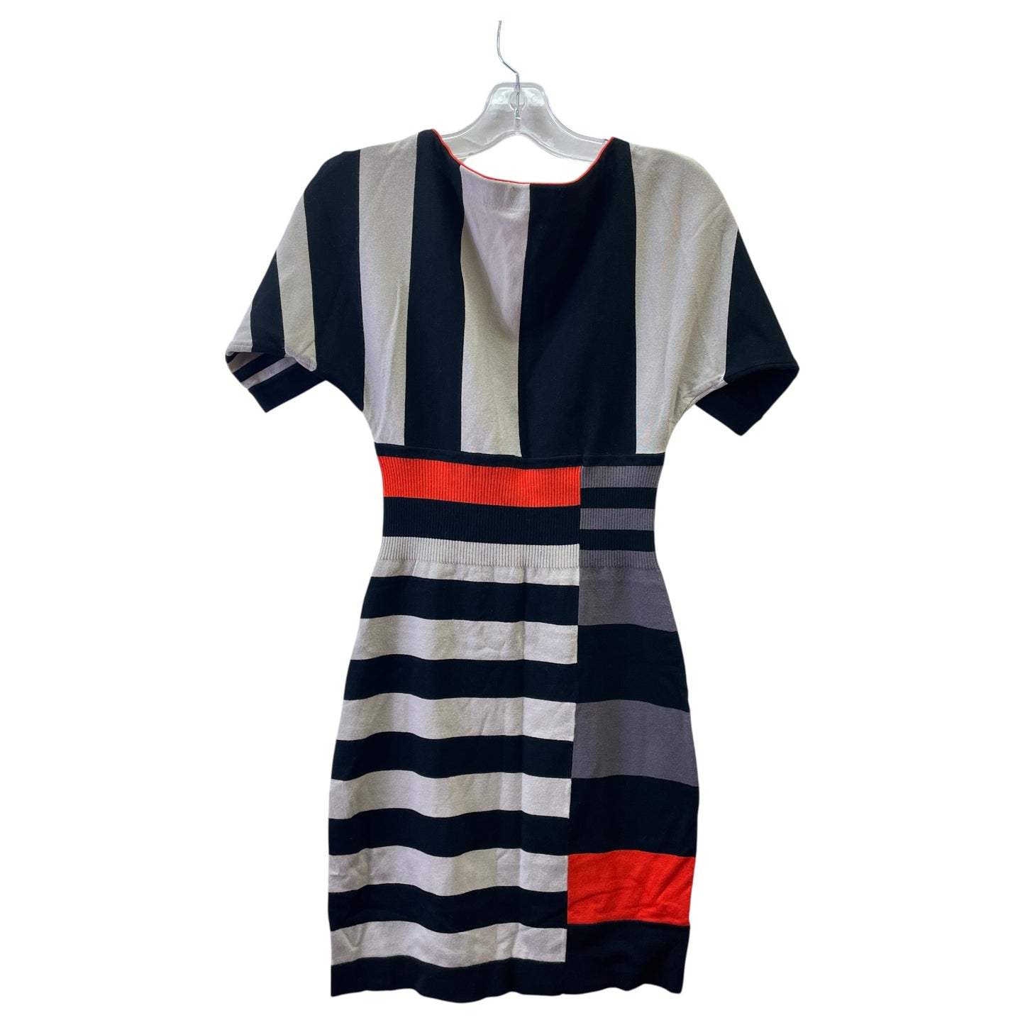 Dress Work By Karen Millen In Black & Tan, Size:Xs