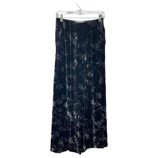 Pants Designer By Diane Von Furstenberg In Black & Purple, Size:2