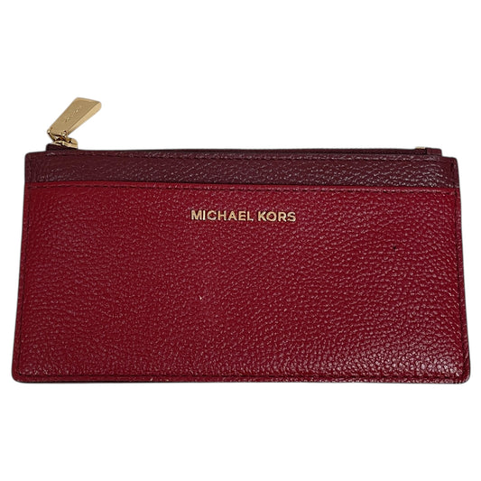Wallet Designer By Michael Kors In Red, Size:Medium
