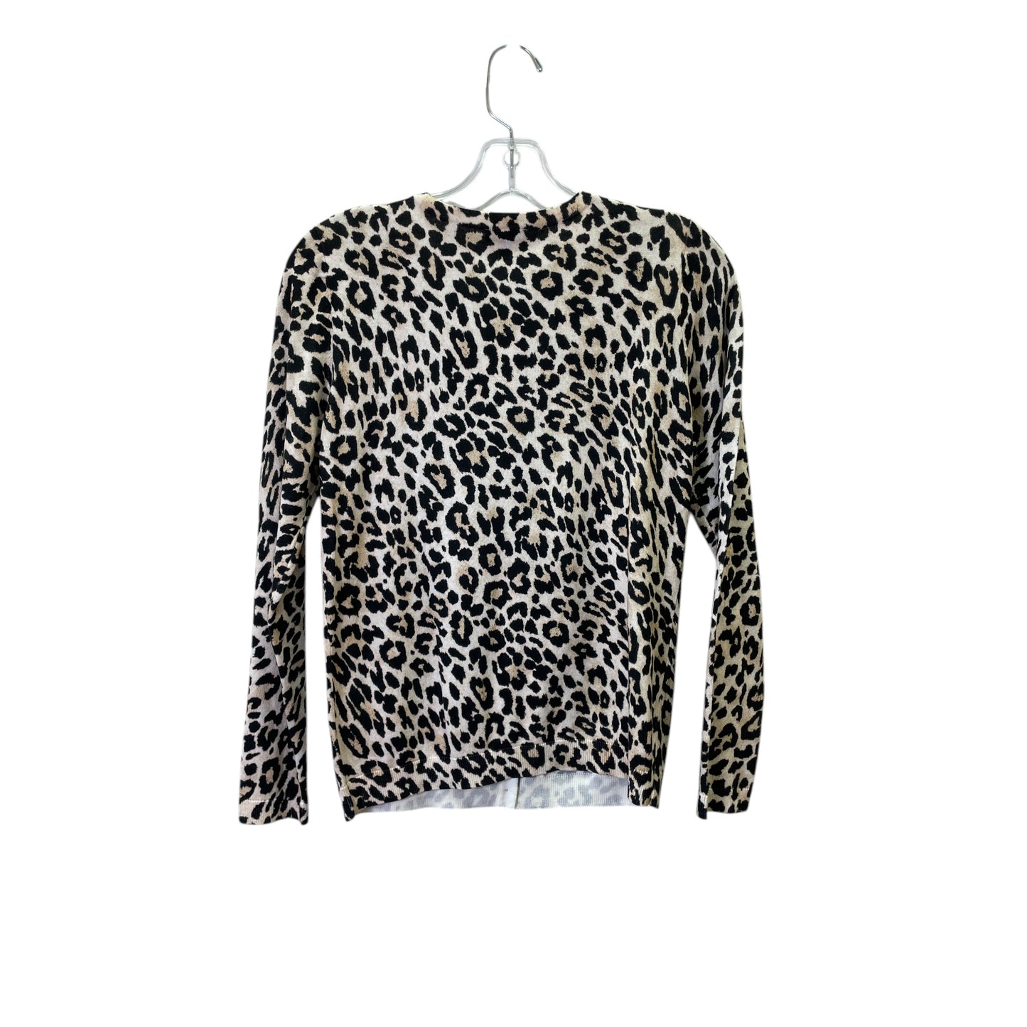 Sweater Cardigan By Talbots In Animal Print, Size:Sp