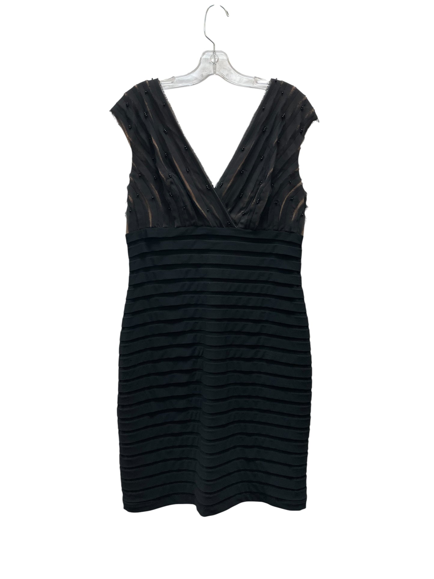 Dress Casual Midi By Adrianna Papell In Black, Size:14