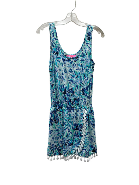 Romper Designer By Lilly Pulitzer In Blue & White, Size:Xs