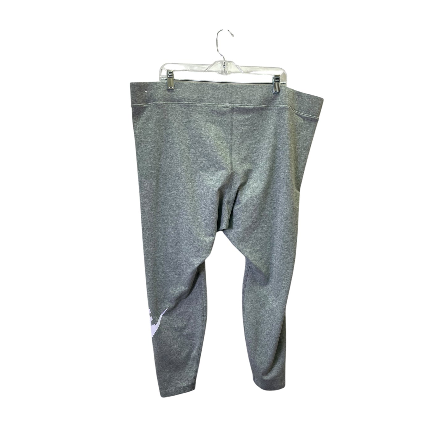 Athletic Leggings By Nike Apparel In Grey, Size:3X