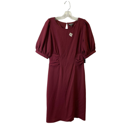 Dress Party Midi By Express In Maroon, Size:M