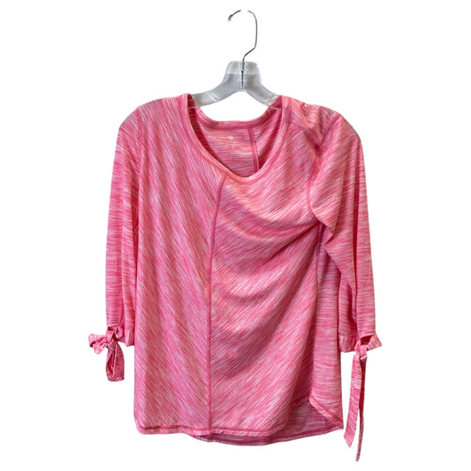 Top 3/4 Sleeve By Talbots In Pink, Size:S