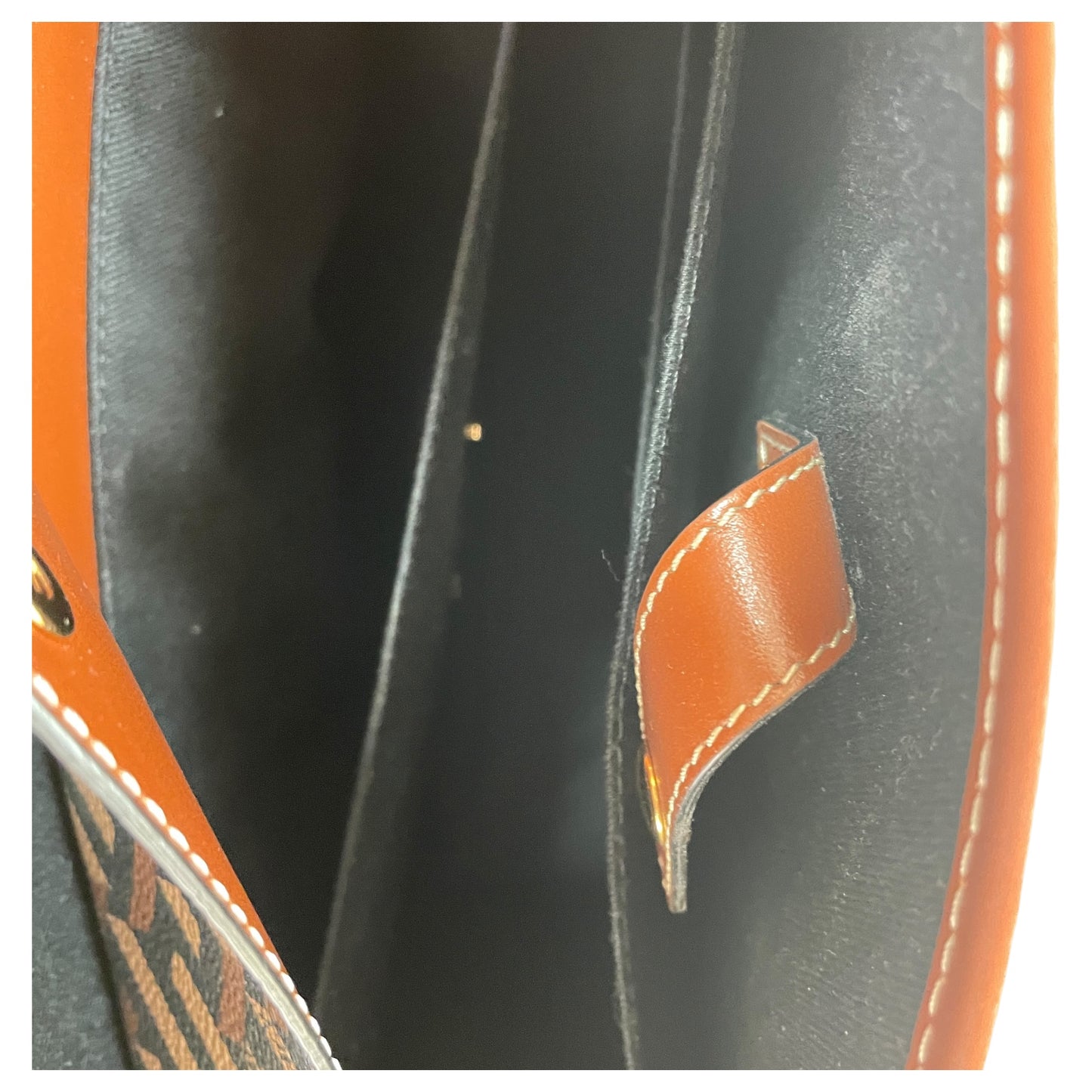 Tote Luxury Designer By Versace In Black & Brown, Size:Large