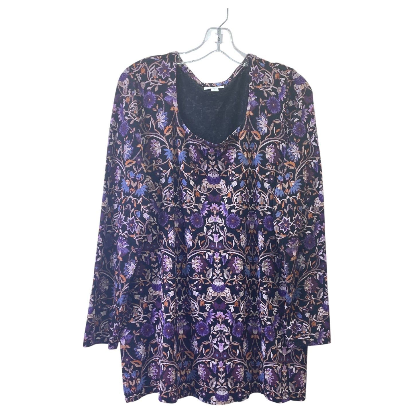 Top Ls By J. Jill In Black & Purple, Size:L