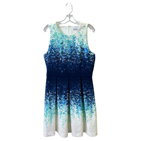 Dress Casual Midi By Carmen By Carmen Marc Valvo In Blue, Size:L