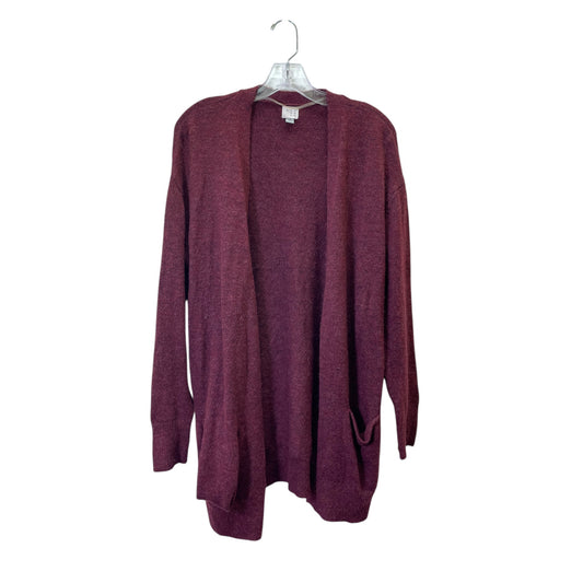 Sweater Cardigan By A New Day In Maroon, Size:M