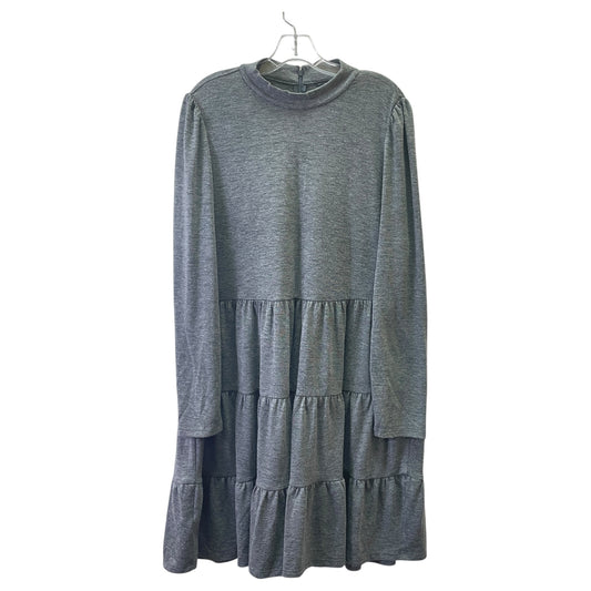 Dress Casual Midi By Ann Taylor In Grey, Size:L