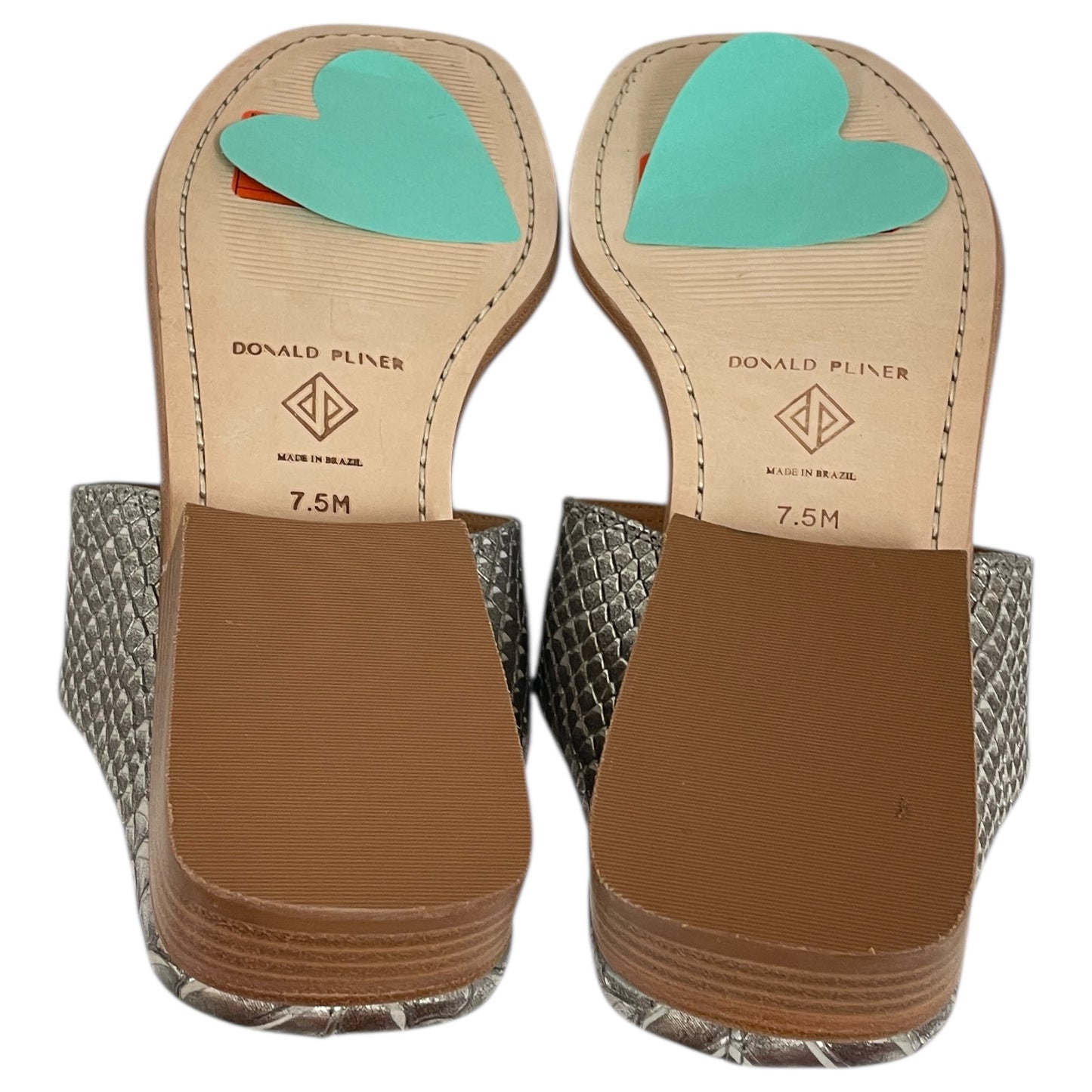 Sandals Flats By Donald Pliner In Grey, Size: 7.5