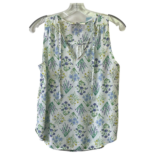 Top Sleeveless By Loft In White, Size:S