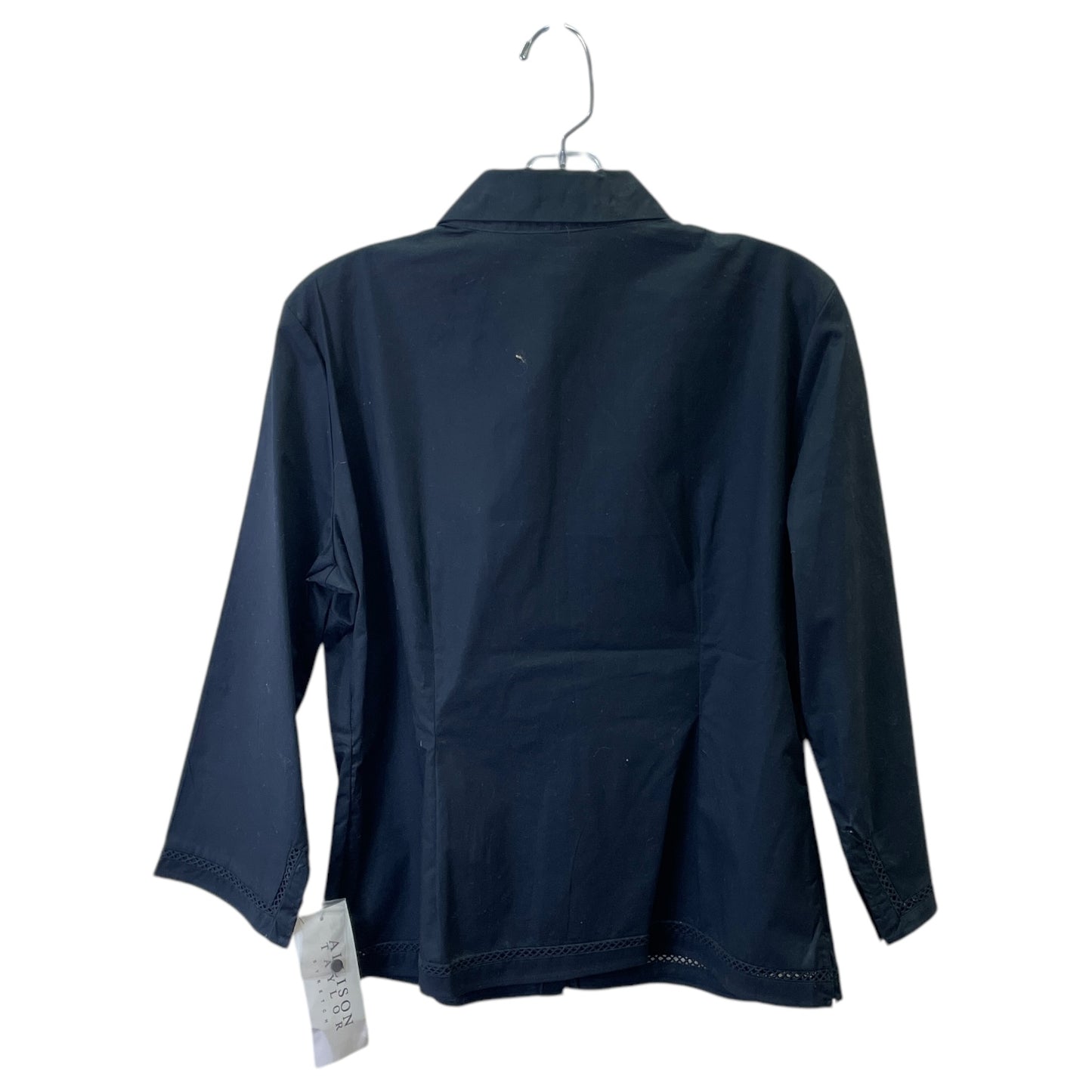 Top 3/4 Sleeve By Allison Taylor In Black, Size:L