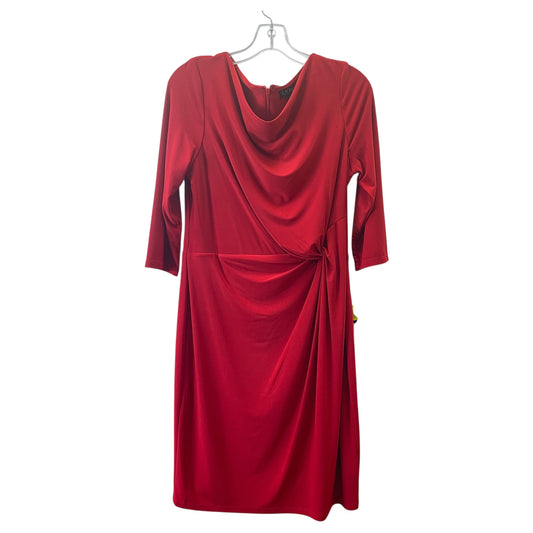 Dress Party Midi By Lauren By Ralph Lauren In Red, Size:L