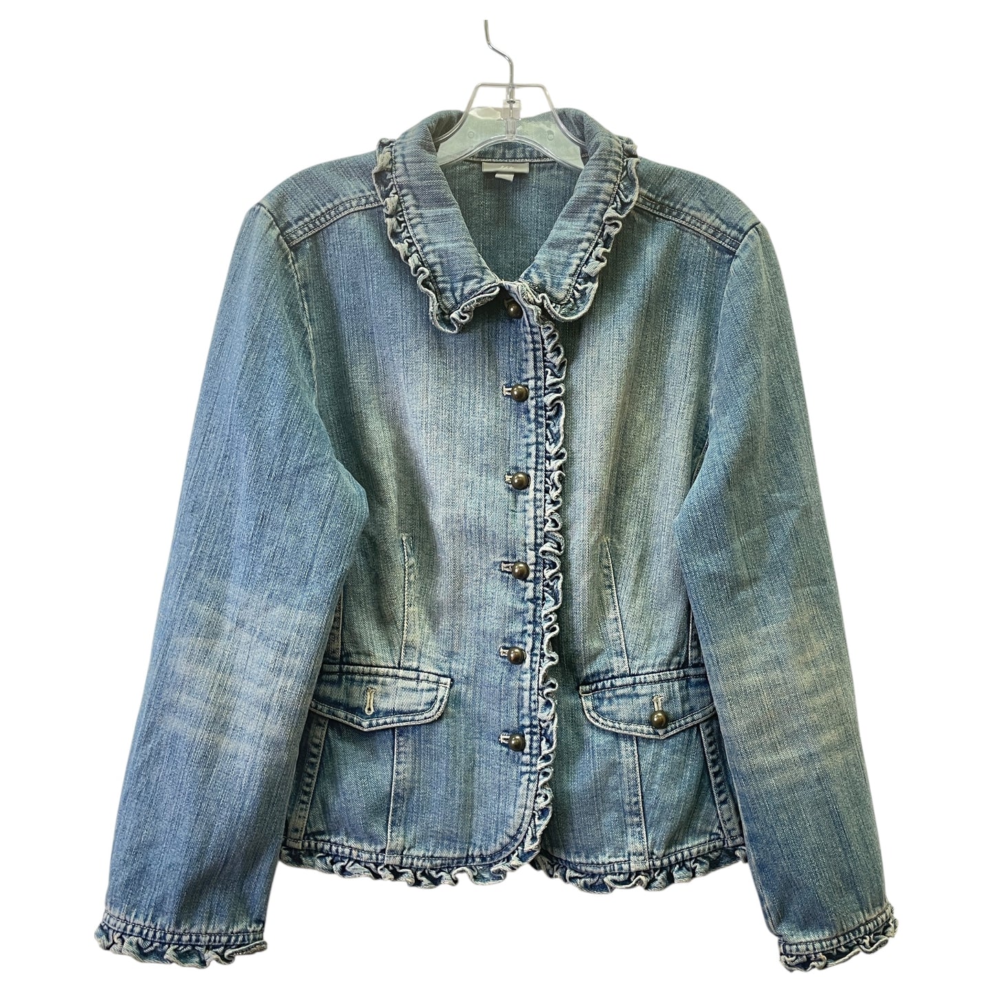 Jacket Denim By J. Jill In Blue Denim, Size:Mp