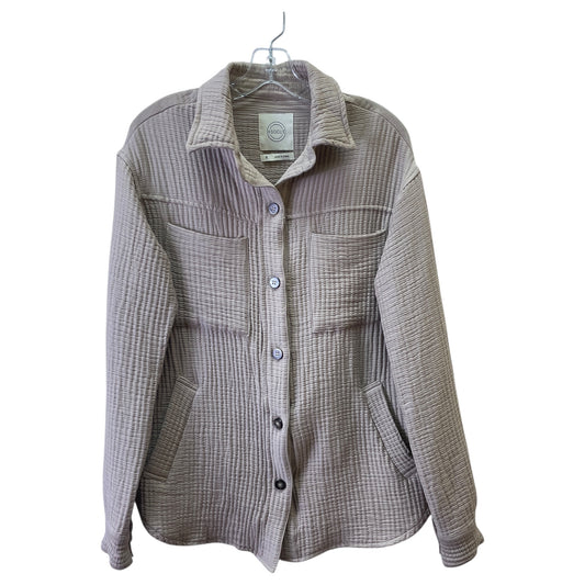 Jacket Shirt By STOOSH In Taupe, Size:S