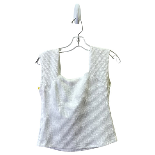 Top Sleeveless Basic By Maeve In White, Size:M
