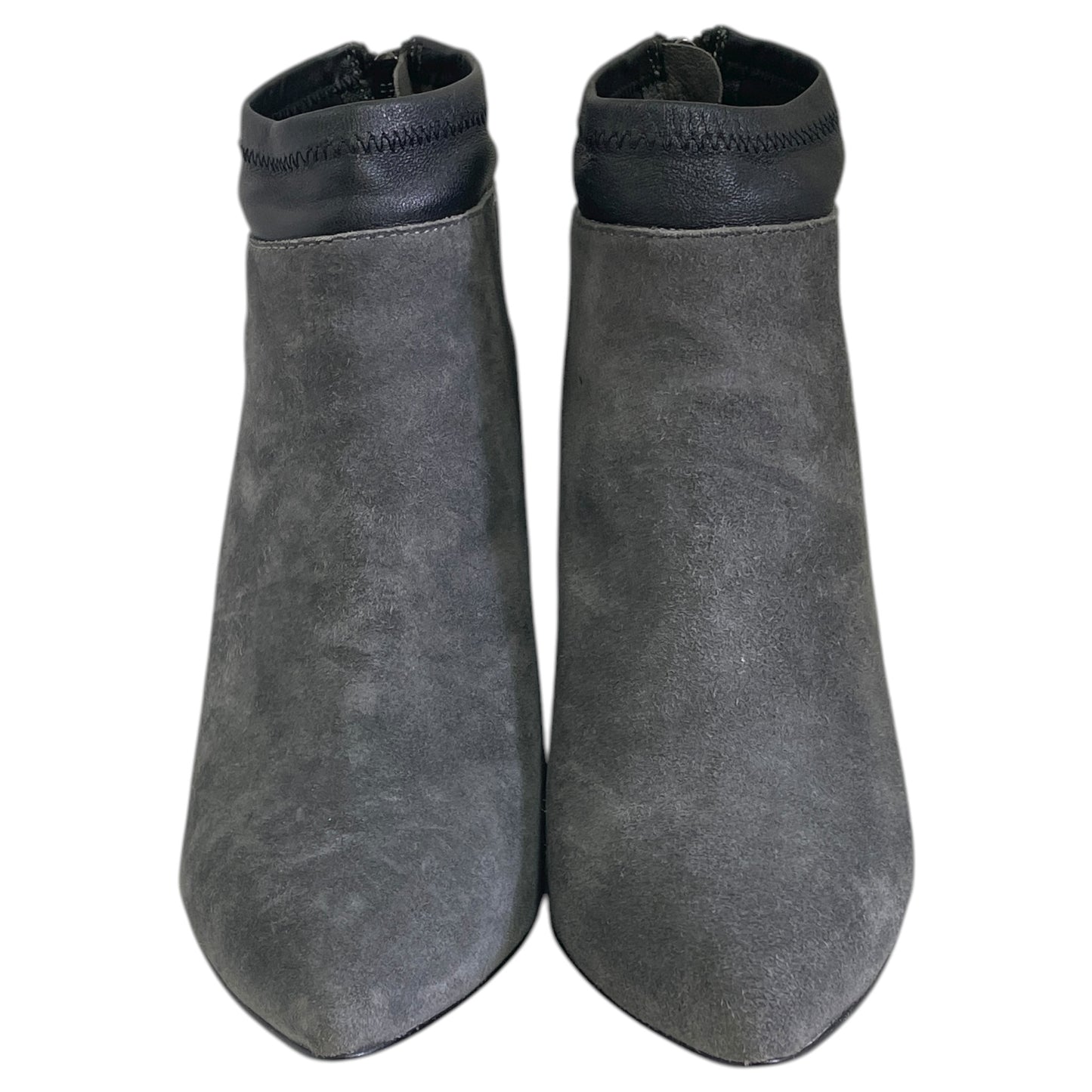 Boots Ankle Heels By Saks Fifth Avenue In Grey, Size:5.5