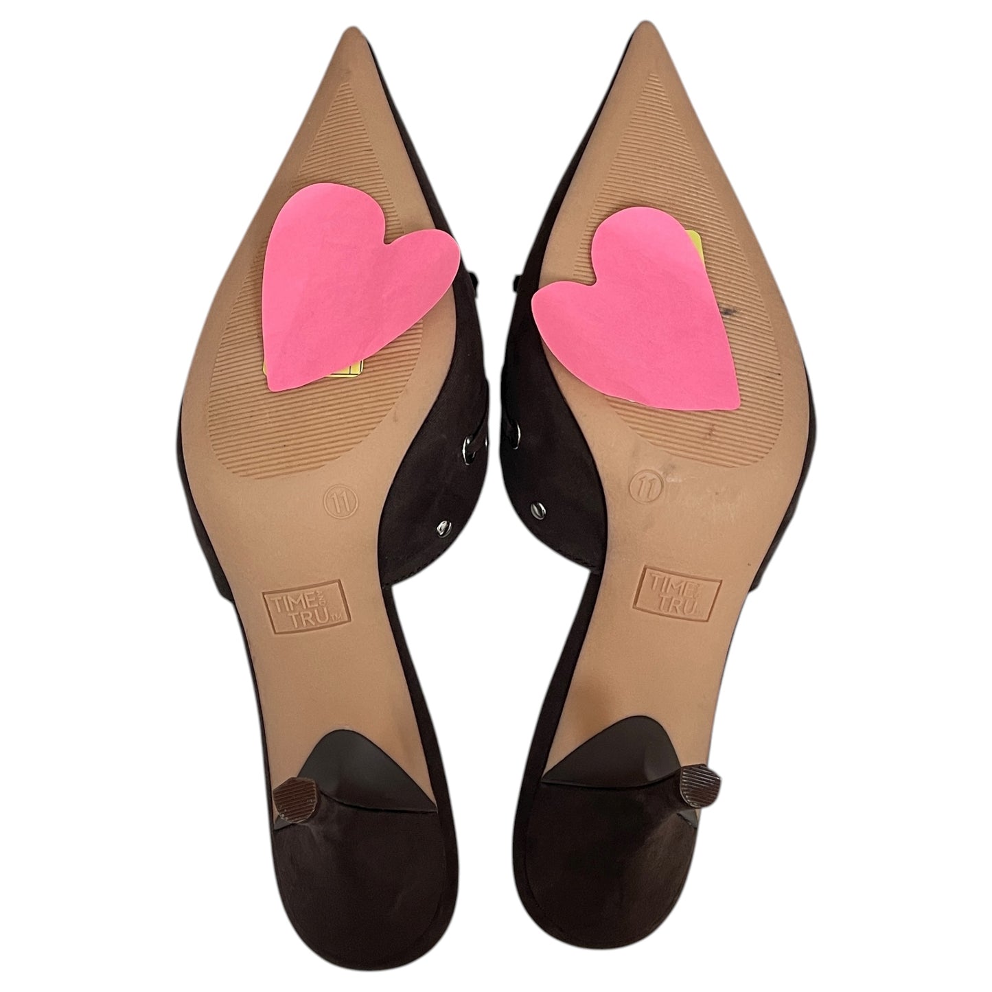 Shoes Heels Kitten By Time And Tru In Brown, Size:11