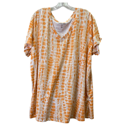 Top Ss Basic By Woman Within In Orange & White, Size:2X