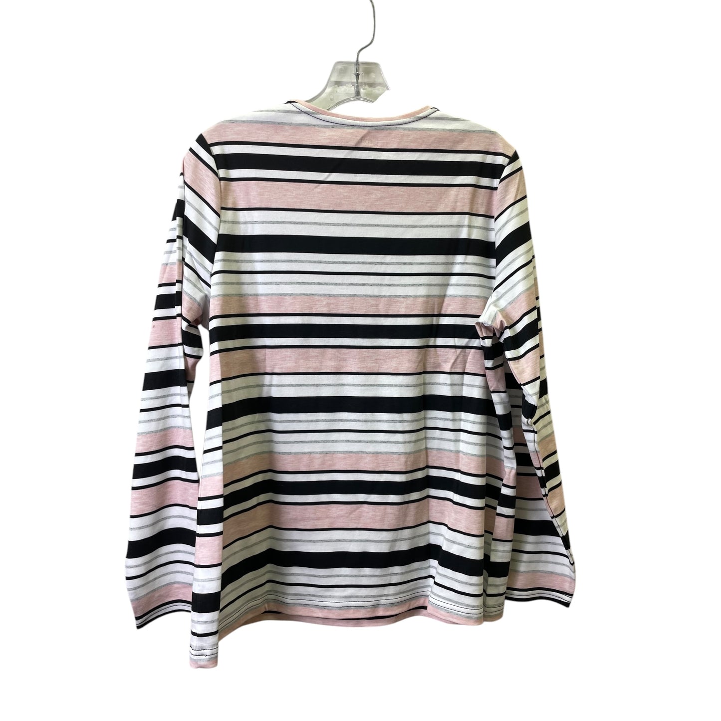 Top Ls Basic By Croft And Barrow In Pink & White, Size:Xl