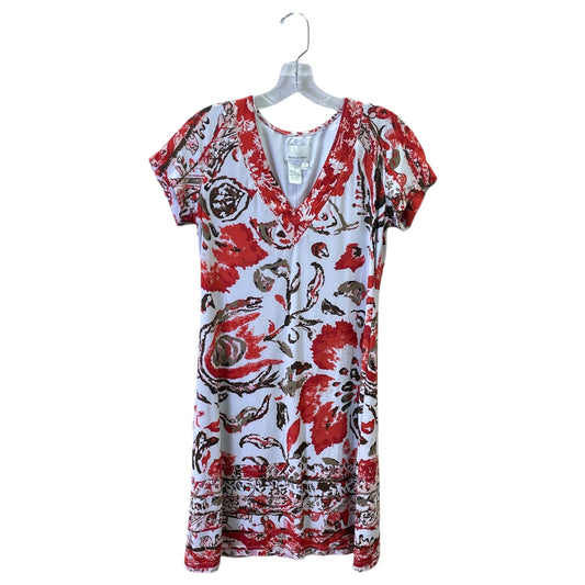 Dress Casual Short By Donna Morgan In Orange & White, Size:8