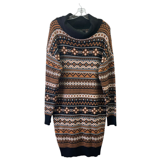 DRESS SWEATER by FOREVER 21 In BLACK & BROWN, Size: 2X
